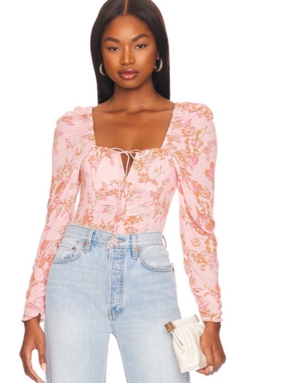 **NWT** Free People Floral Print Top